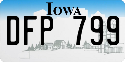 IA license plate DFP799