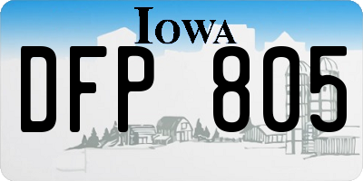 IA license plate DFP805