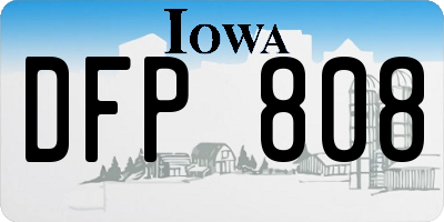 IA license plate DFP808