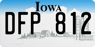 IA license plate DFP812