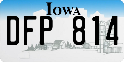IA license plate DFP814
