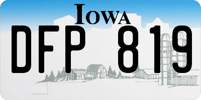 IA license plate DFP819
