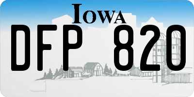 IA license plate DFP820