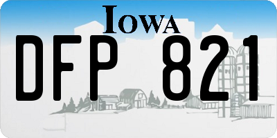 IA license plate DFP821