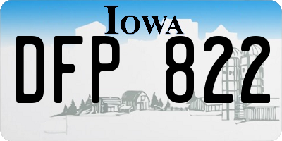 IA license plate DFP822