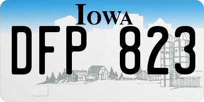 IA license plate DFP823
