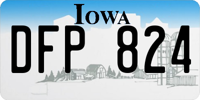 IA license plate DFP824