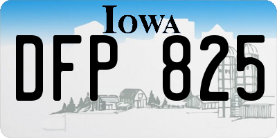 IA license plate DFP825