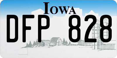 IA license plate DFP828