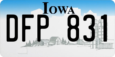 IA license plate DFP831
