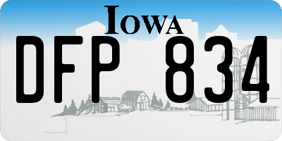 IA license plate DFP834