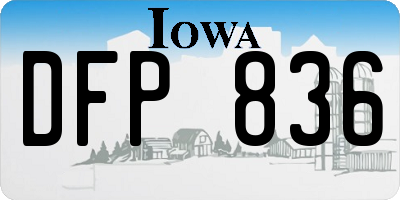 IA license plate DFP836