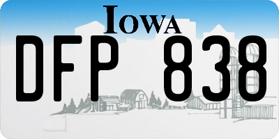 IA license plate DFP838