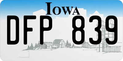 IA license plate DFP839