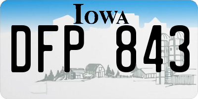 IA license plate DFP843