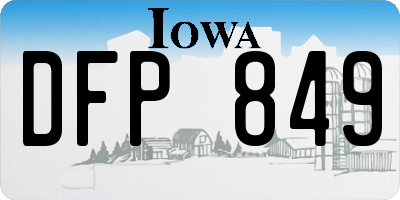 IA license plate DFP849