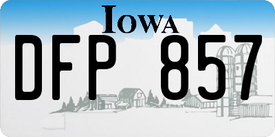 IA license plate DFP857