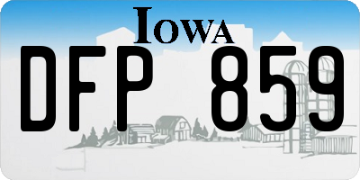 IA license plate DFP859