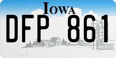 IA license plate DFP861