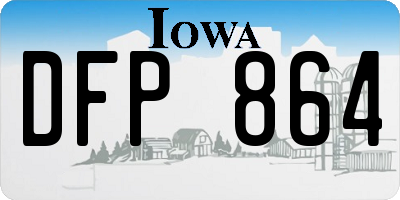 IA license plate DFP864