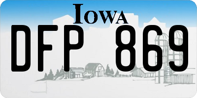 IA license plate DFP869