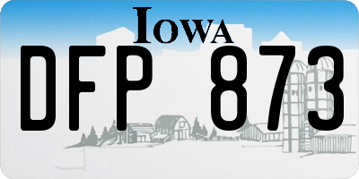 IA license plate DFP873