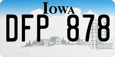 IA license plate DFP878