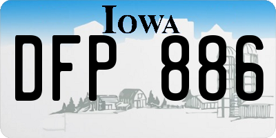 IA license plate DFP886