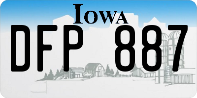 IA license plate DFP887
