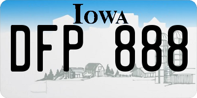 IA license plate DFP888