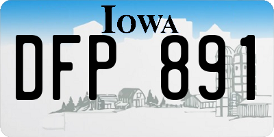 IA license plate DFP891