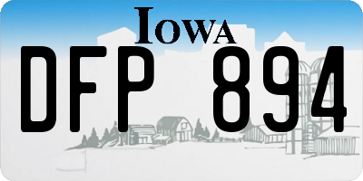 IA license plate DFP894