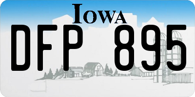 IA license plate DFP895