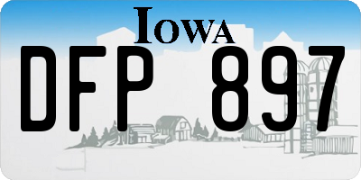 IA license plate DFP897