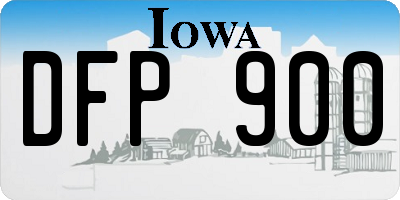 IA license plate DFP900
