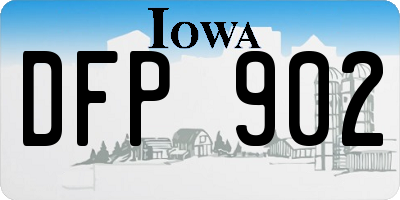 IA license plate DFP902