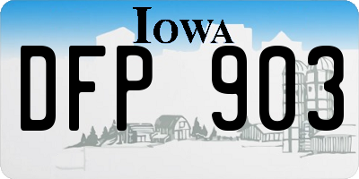 IA license plate DFP903