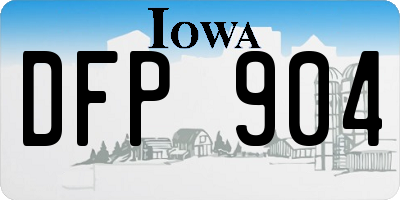 IA license plate DFP904