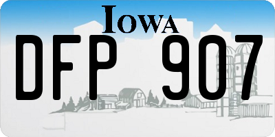 IA license plate DFP907