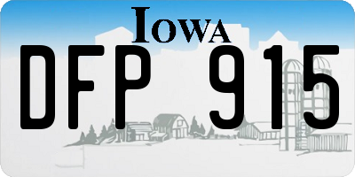 IA license plate DFP915