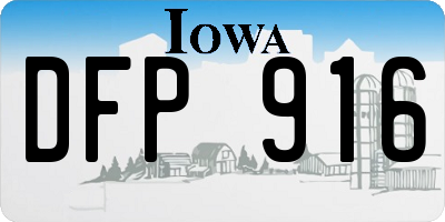 IA license plate DFP916