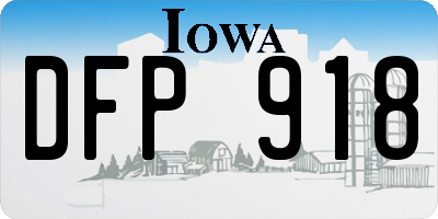 IA license plate DFP918