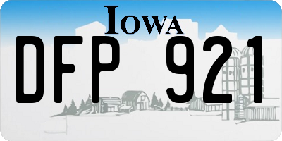 IA license plate DFP921