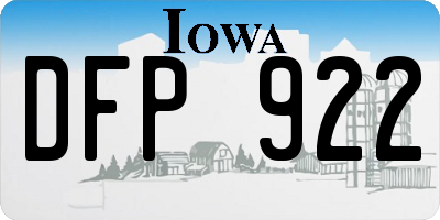 IA license plate DFP922