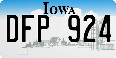 IA license plate DFP924