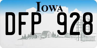 IA license plate DFP928