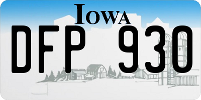 IA license plate DFP930