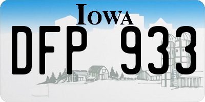 IA license plate DFP933