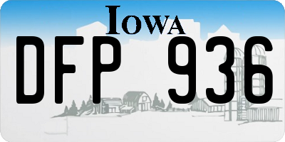 IA license plate DFP936