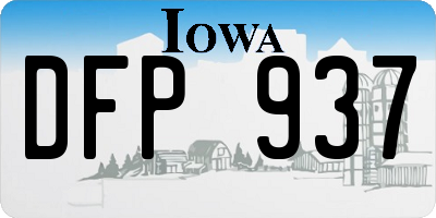 IA license plate DFP937